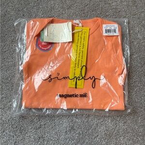 Magnetic Me Organic short sleeve Body Suit in Orange Juice. NWT. 9-12 months